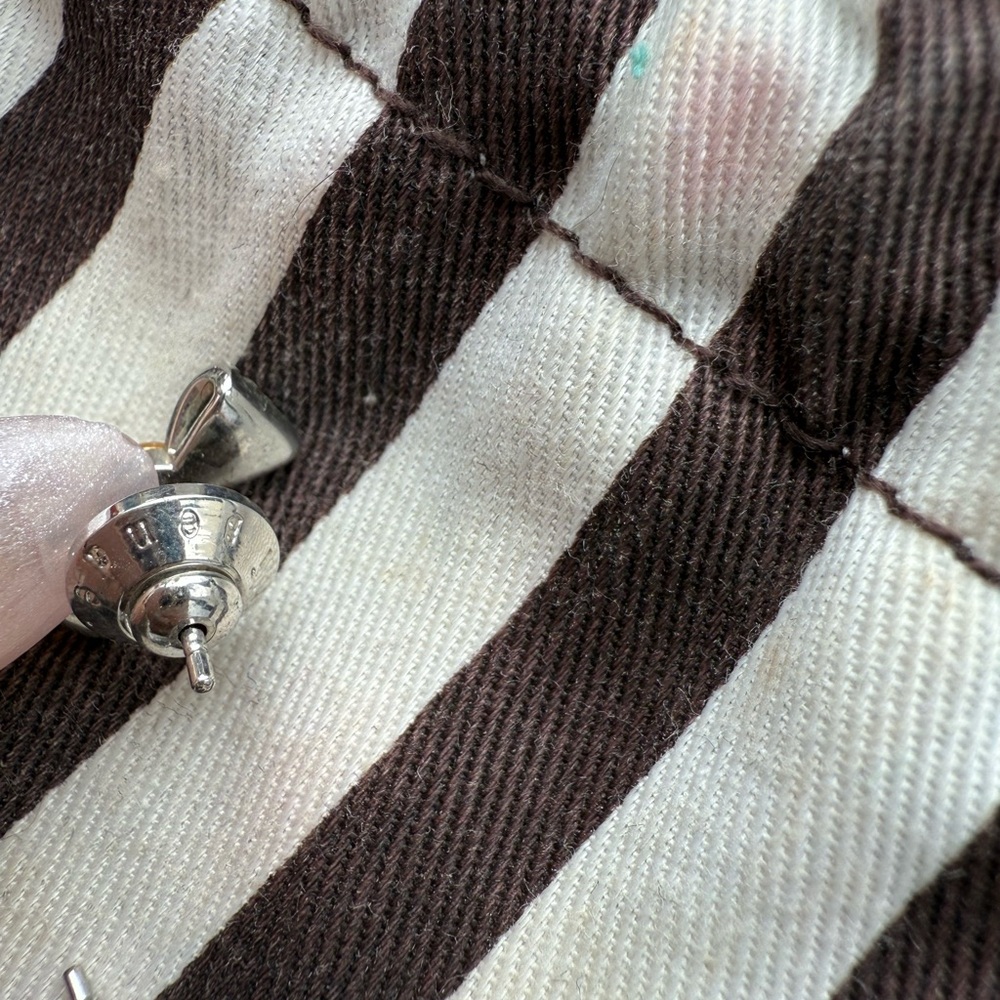 HENRY BENDEL Silver and Gold Bow Earrings - Picture 3 of 4